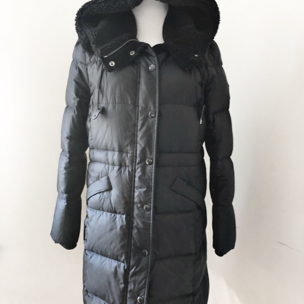 Authentic Coach Solid Long Puffer Coat Black F205… - image 1